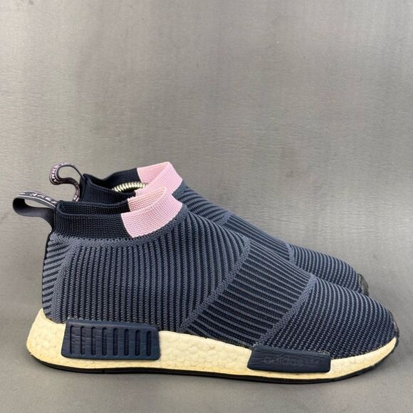 Adidas NMD CS1 Primeknit Mid Legend Ink Navy Lilac Women’s Size 7.5 - Picture 1 of 8